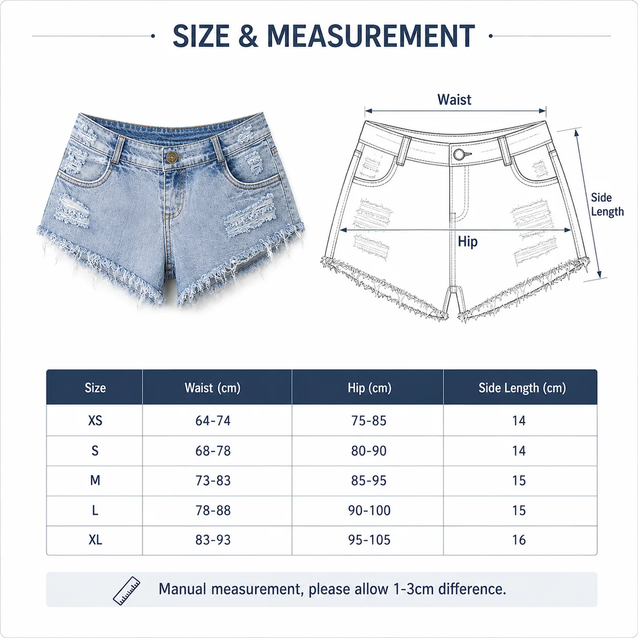 Size measurements