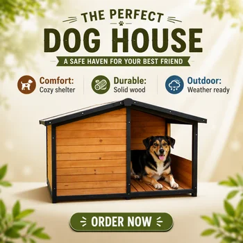 SHUNDA SDD011 木製犬小屋 大型犬用 高級ドッグハウス 防水 ペット