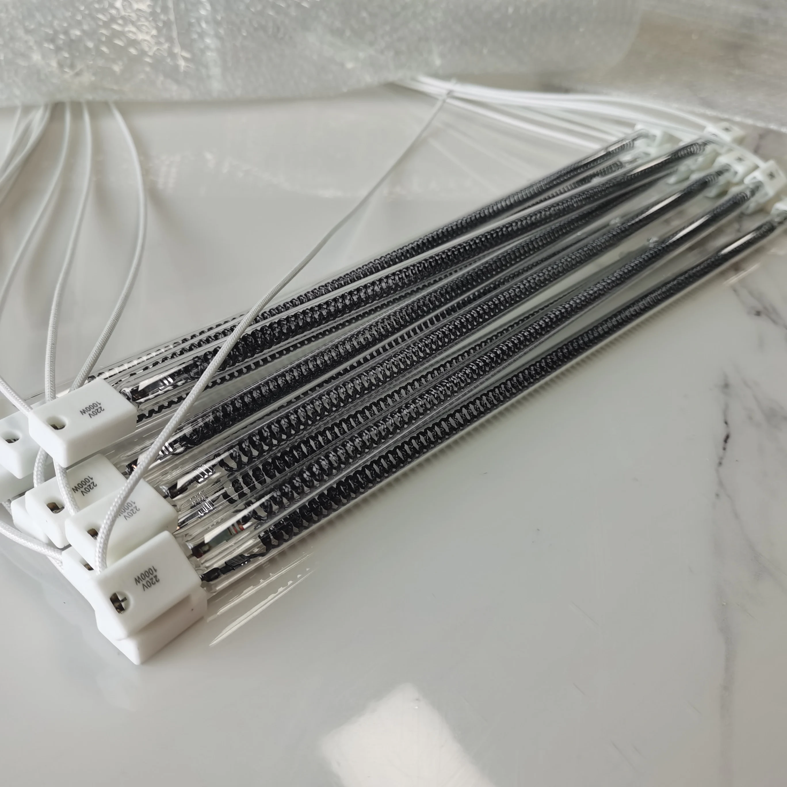 IR High Temperature Quartz Glass Infrared Heater Lamp Tube for Bottle Blowing Machine Clear Halogen Heat Lamps 110V