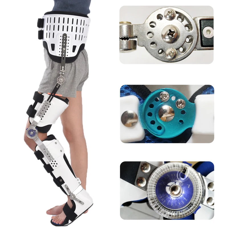 Knee Ankle Foot Fixed Support Adjustable Lower Limb Orthosis Thigh Fracture Support Postoperative Ankle Rehabilitation Device