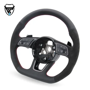 For Audi A4 2008-2023 leather black steering wheel modification ZC-A4-P5