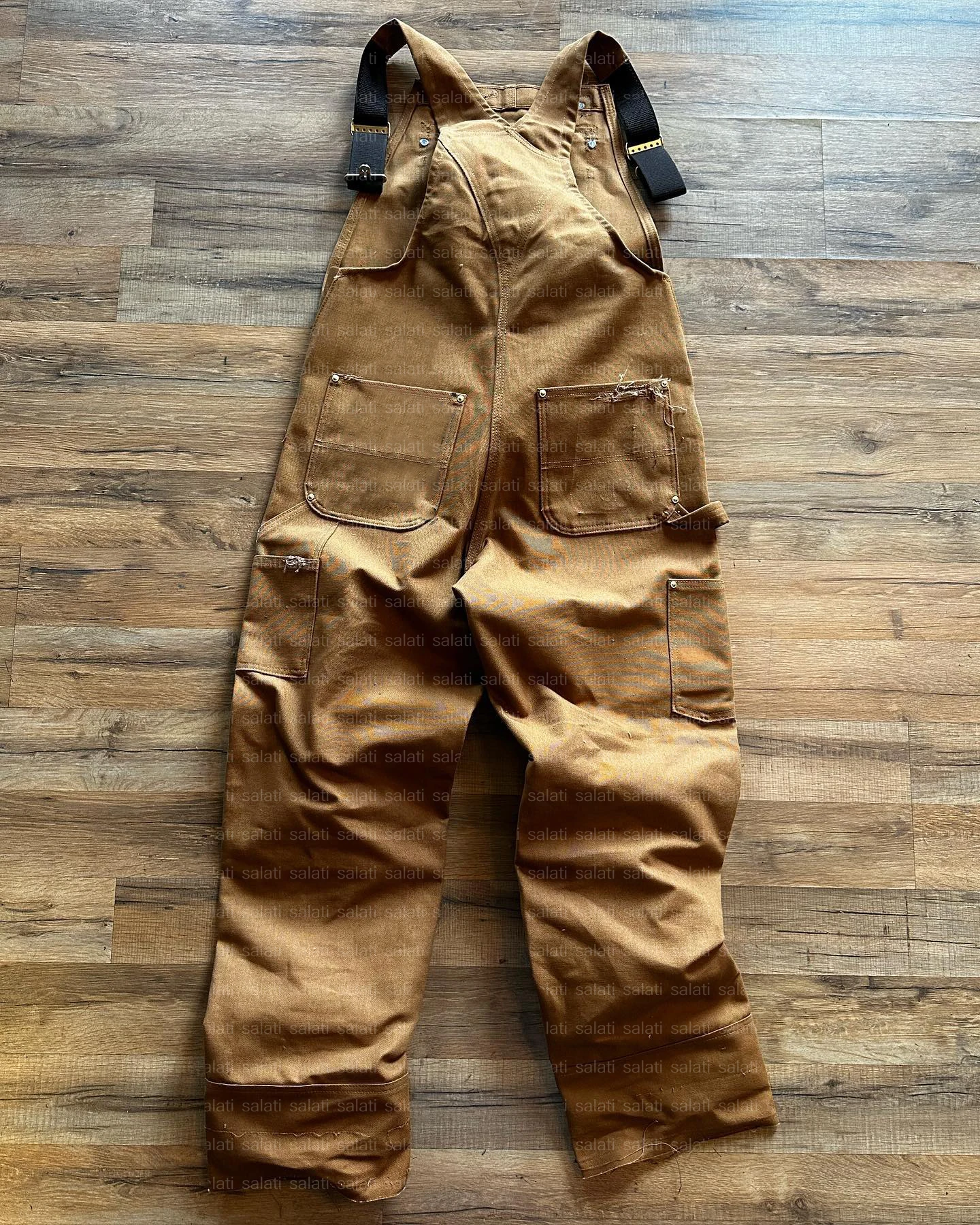 Custom Boy Denim Jean Trouser Baggy Jumpsuit Cotton Duck Canvas Straight Leg Cargo Workwear Overalls Work Pant for Men gallery 2