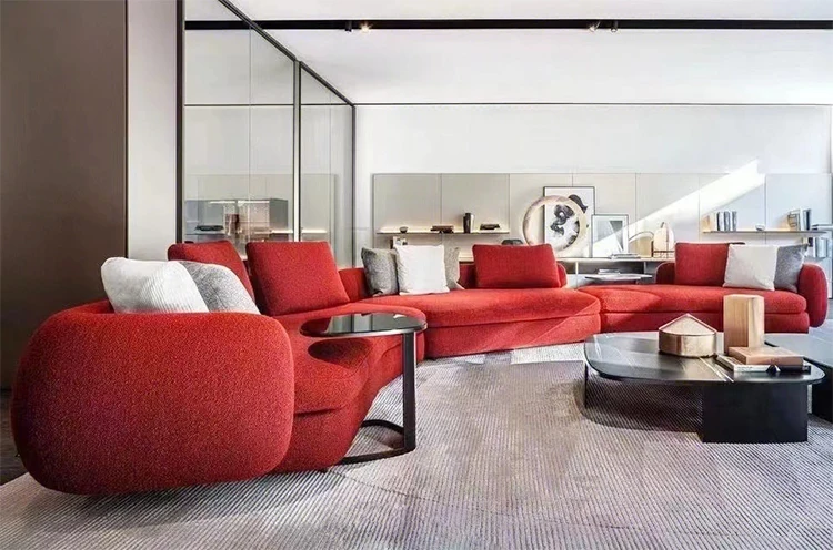 Gainsville 2025 - Modern Elegant Teddy Fabric Sectional Sofa