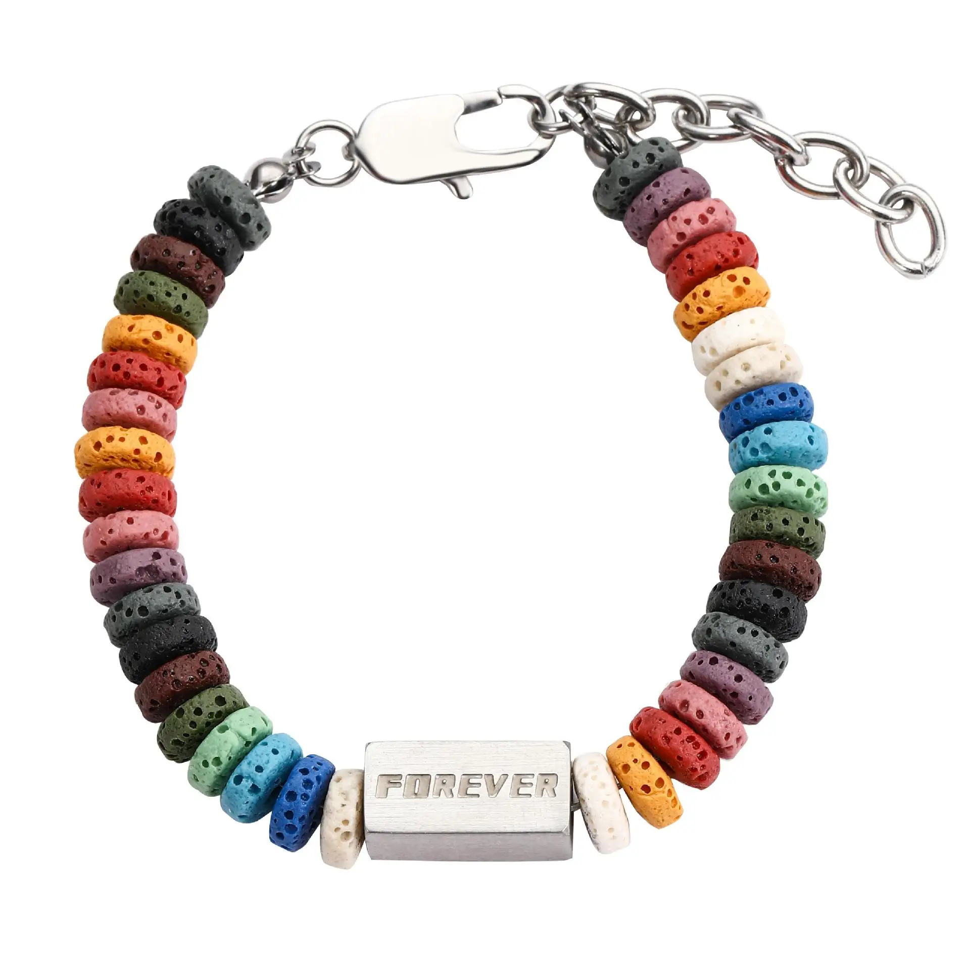 Ambush Nobo Beads (Elysian Silver-Tone Multicolor Natural