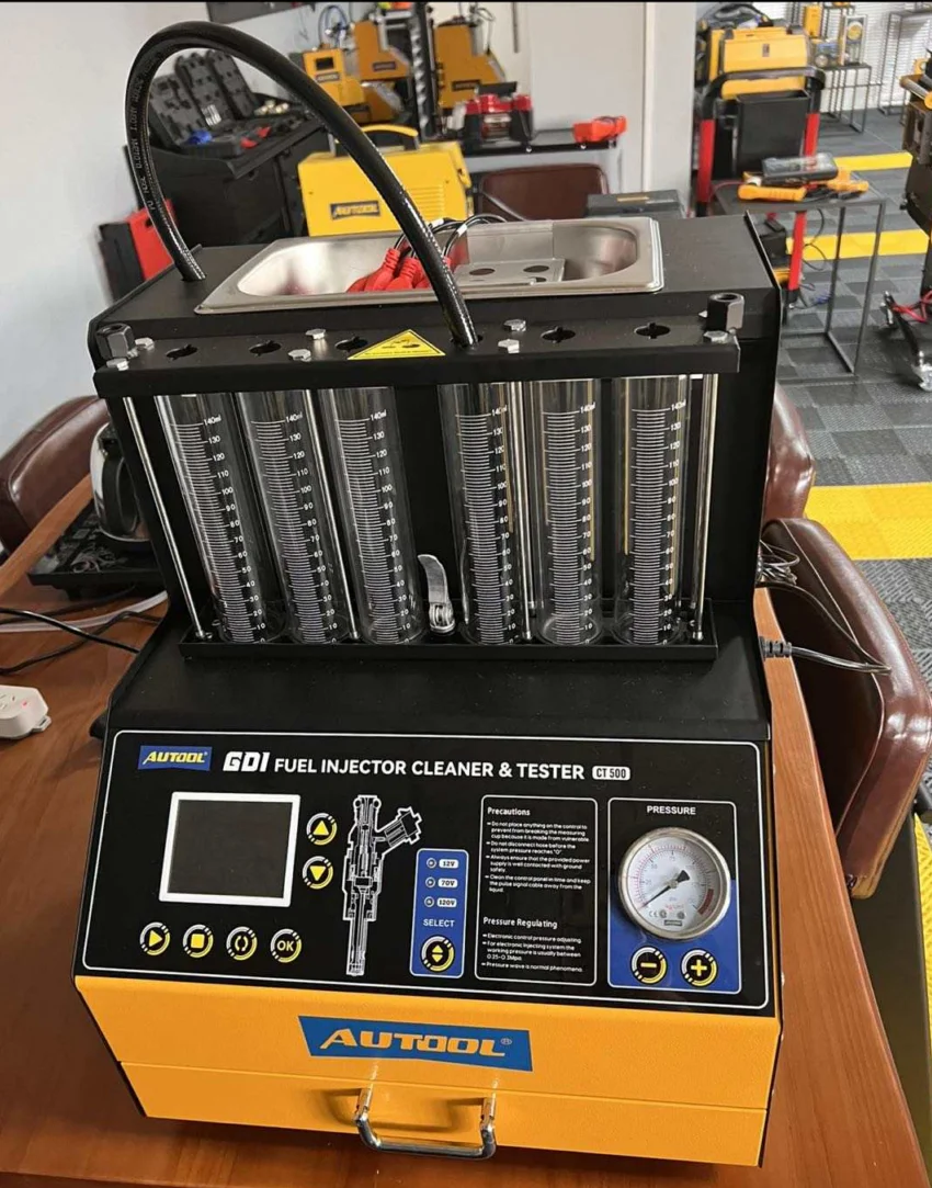 OEM AUTOOL CT500 GDI 6 Cylinder Ultrasonic Injector Cleaner and Tester LCD Screen Spray in Order Updated CT400 Tester