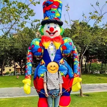 Factory Direct Sale Puppet Inflatable Clown Costume,Supply Customize Parade Walking Puppet Costume For Carnival Halloween