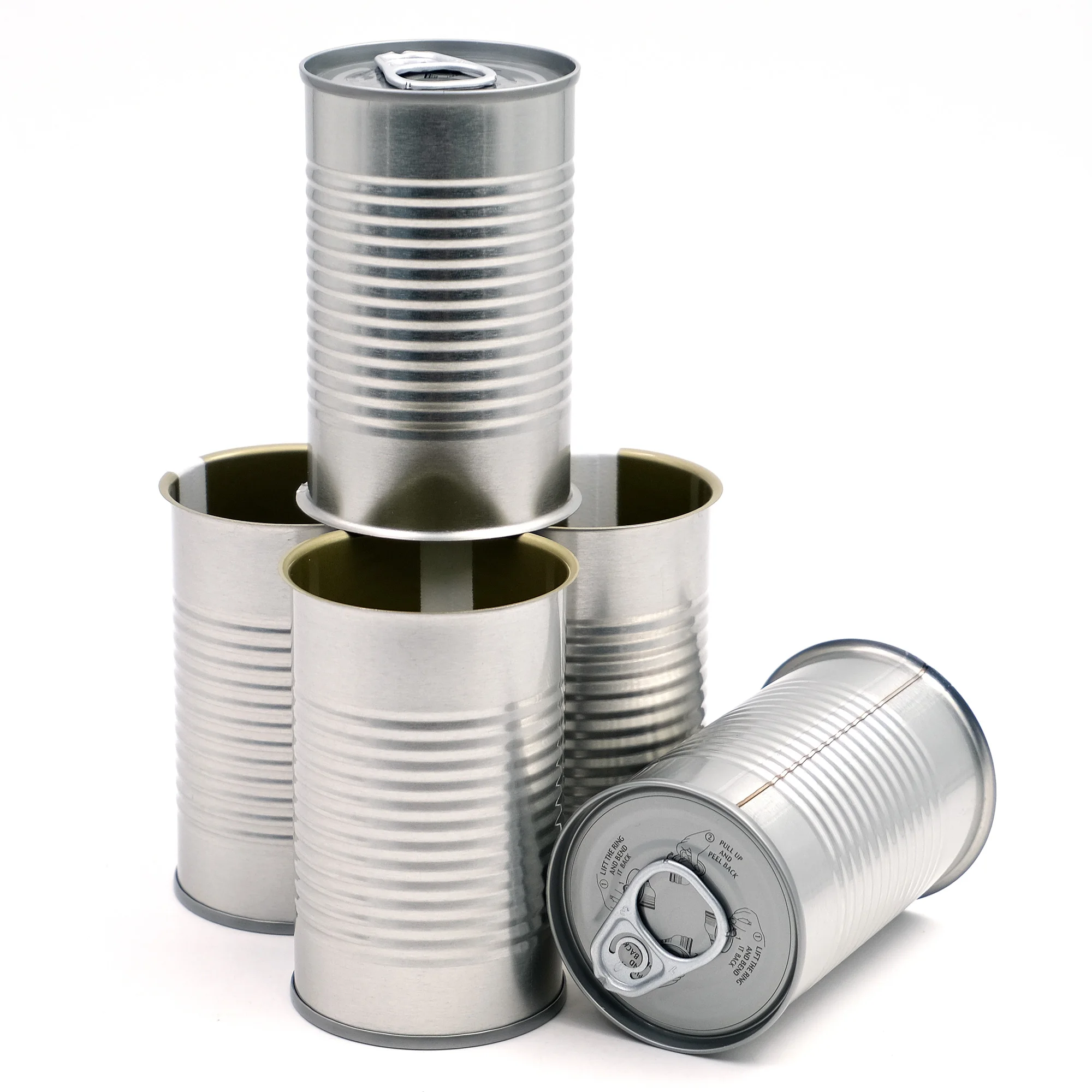 #588 Recyclable Plain Custom Printing Empty Tin Cans Wholesale Food Grade Metal Container for Sardines Sea Fish Canning