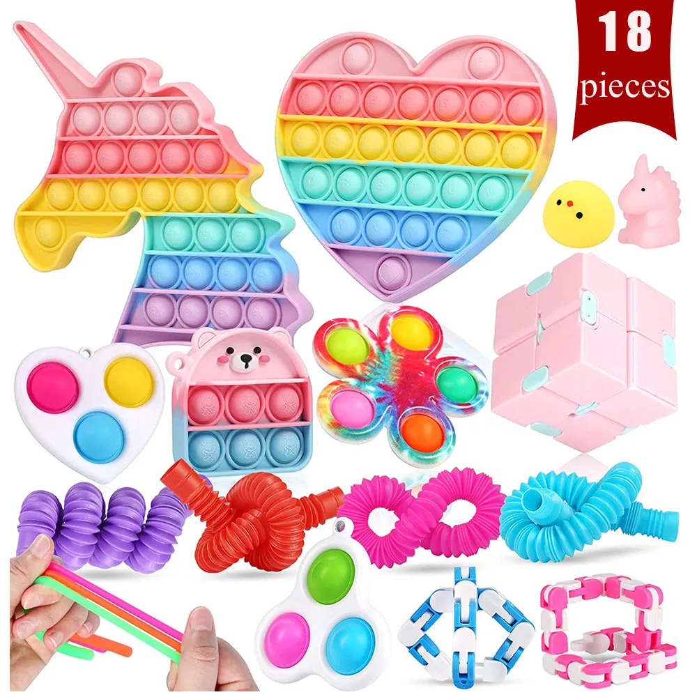 Custom Fidget Sensory Toys Set Pack With Fidget Spinners Squishy Mochi