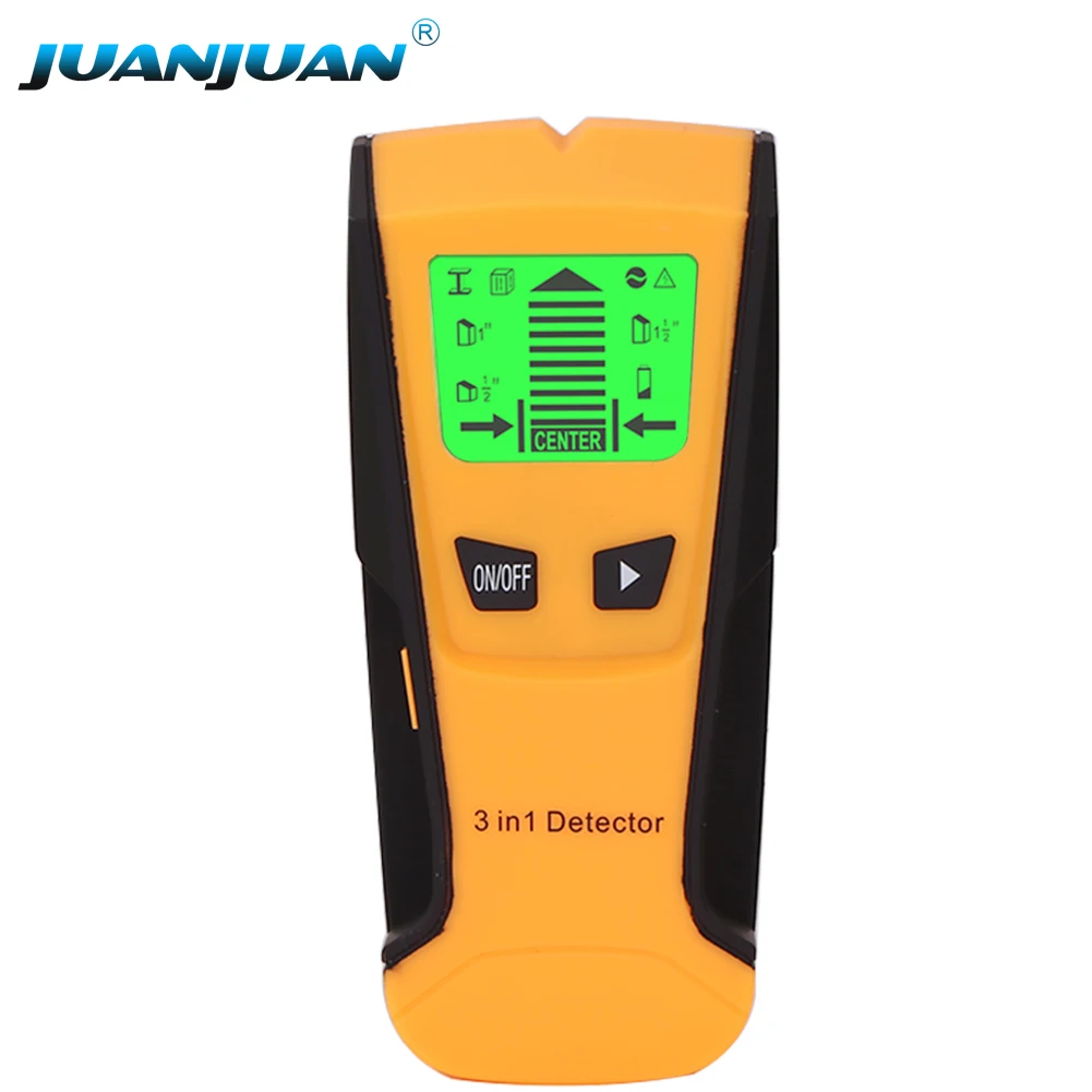 TH-210 3 in 1 Stud Center Finder Metal AC Live Wire Detector Wall Wood Scanner 