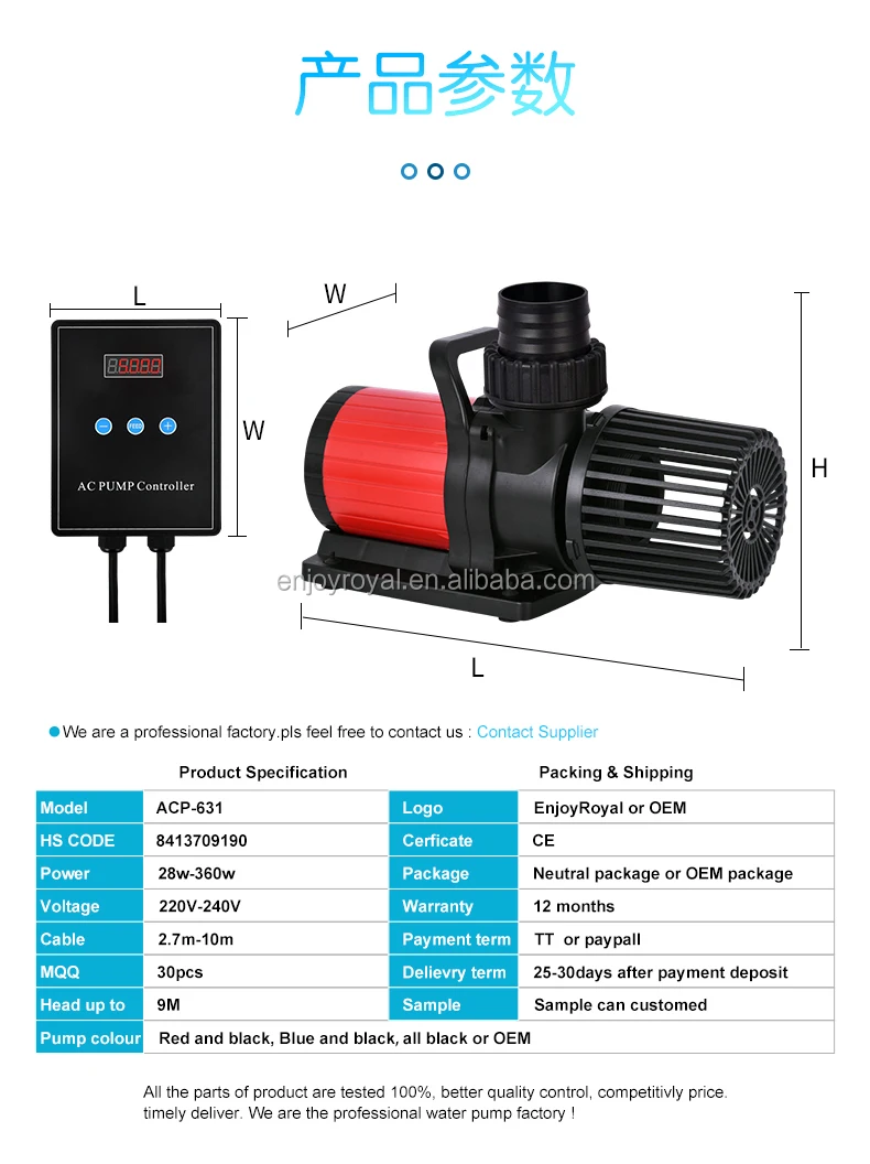 40000l/h 220v/230v Koi Pond Aerated Bottom Drain Water Pump Submersible