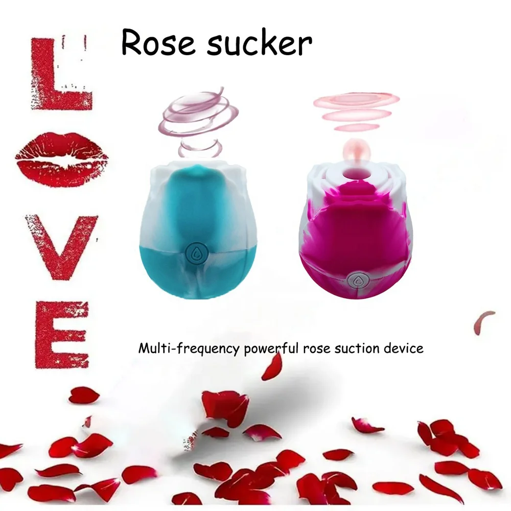 Valentine's Multi-coloured Roses USA Popular Gift Rose Vibrator 10 Sucking  Rose Sex Toy for Women & Couples Play