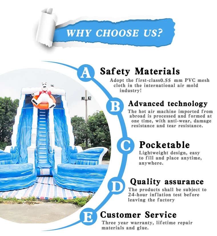 Custom PVC Inflatable Outdoor Water Slide Pool for Kids Fun inflatable games and Slides manufacture