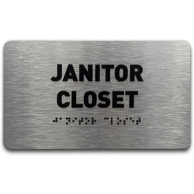 Modern Touch Braille Stainless Steel Metal Building Door Sign With House Number Plate for Hotel and Office Use Foreign Trade