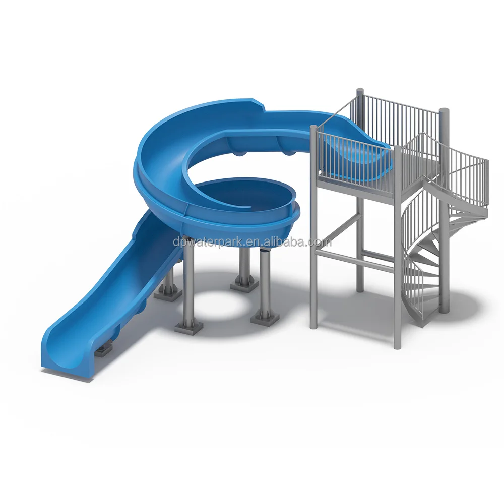 Customized 2.3 Meter High Small Fiberglass Swimming Pool Slide for Home and Private Pool