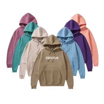 custom 500 gsm 100% cotton fabric mens hoodies customize blank casual oversized hoodie printing embroidery logo for unisex