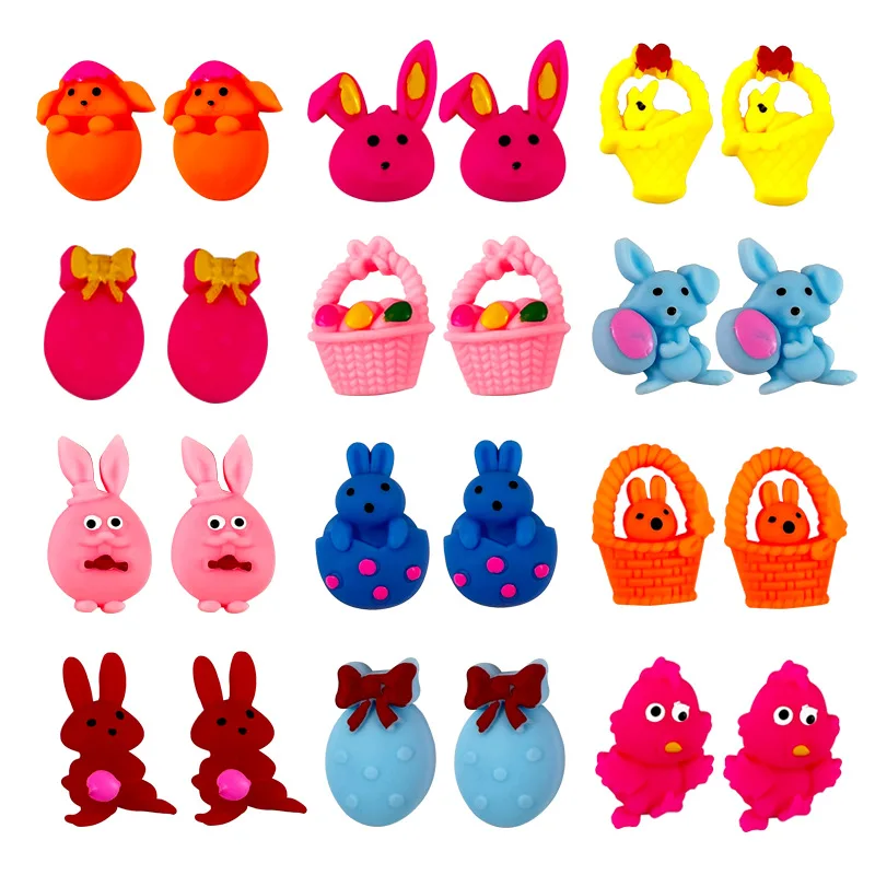 Easter 2024 Kids Fidget Toy Tpr Mini Slime Squishy Soft Bunny Animal