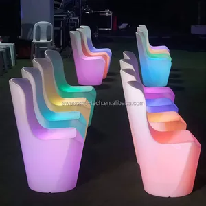 Modern Style Colorful Durable Plastic Led Bar Chair for Night Club Use