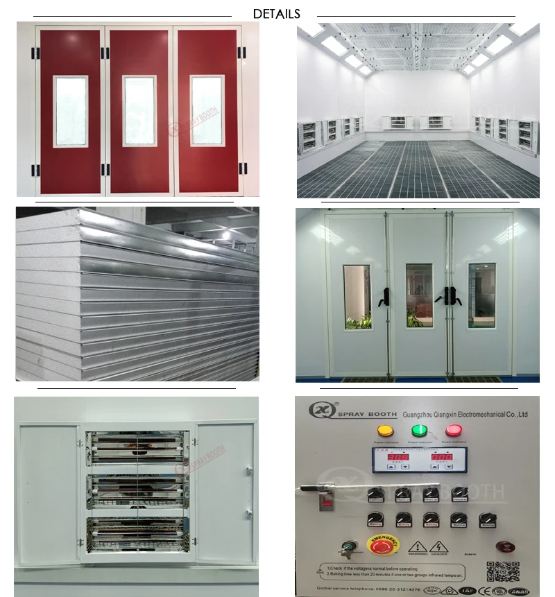 QX2000 Electrical Infrared Heating System Paint Spray Booth for Car Painting