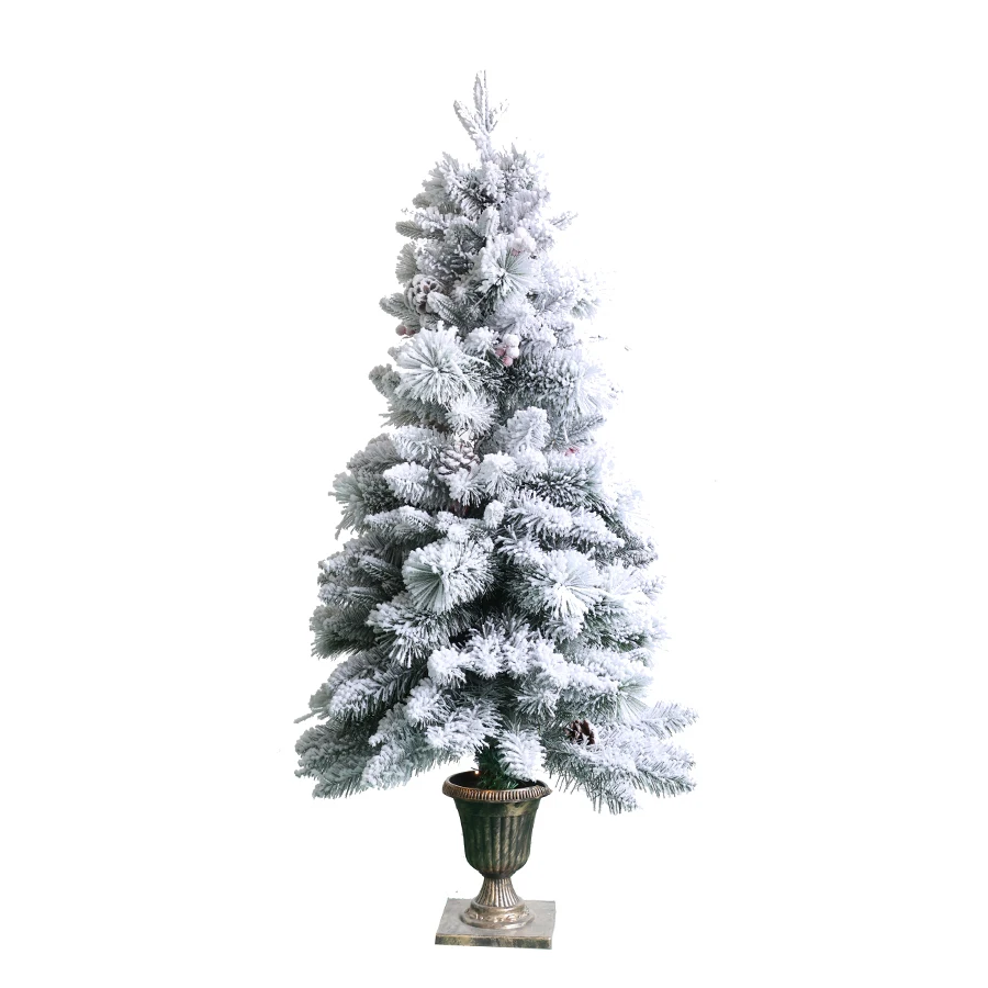 180cm Artificial Pe Pvc Pine Cone Decorate Christmas Tree With For