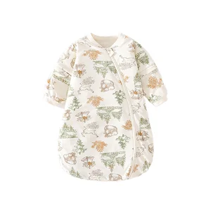 Breathable Soft Boneless Cute Autumn Newborn Baby Rompers Knitted 100% Cotton