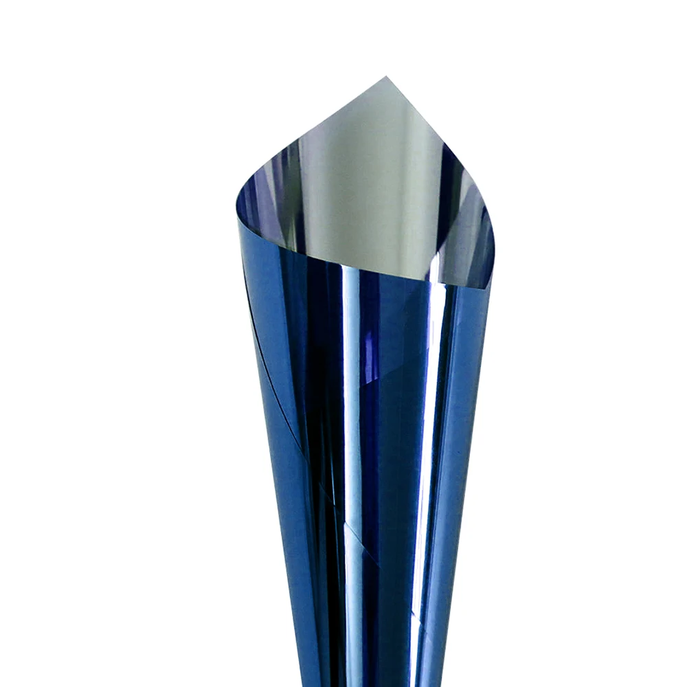 Защита конфиденциальности от солнца Серебристая глубокая синяя Строительная пленка УФ-оконная Тонировочная для строительных окон