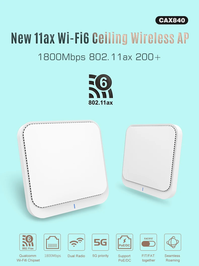 802.11ax Router Wifi 6 High-Power Enterprise Wireless AP For Smart Hospital Hotel Distributed Wifi Coverage Ceiling Access Point