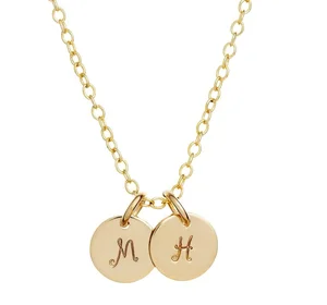 Custom Gold Plated  Pendant Charm Initial Letter Charm for DIY Jewelry Necklace Stainless Steel with PVD Gold Plated Charm