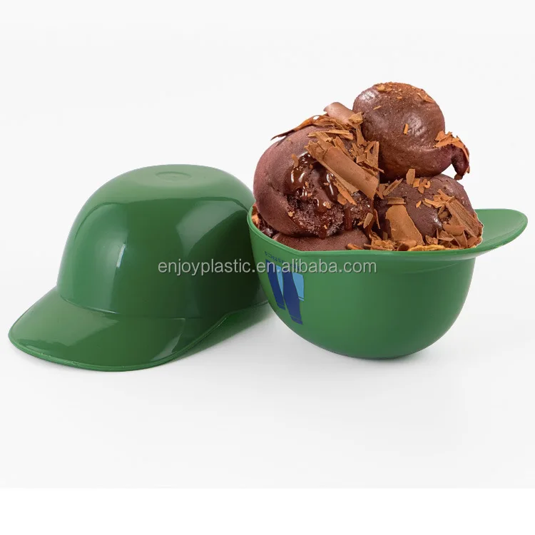 Personalized 8 Oz.ice Cream Sundae Helmet Shape Plastic Baseball Hat