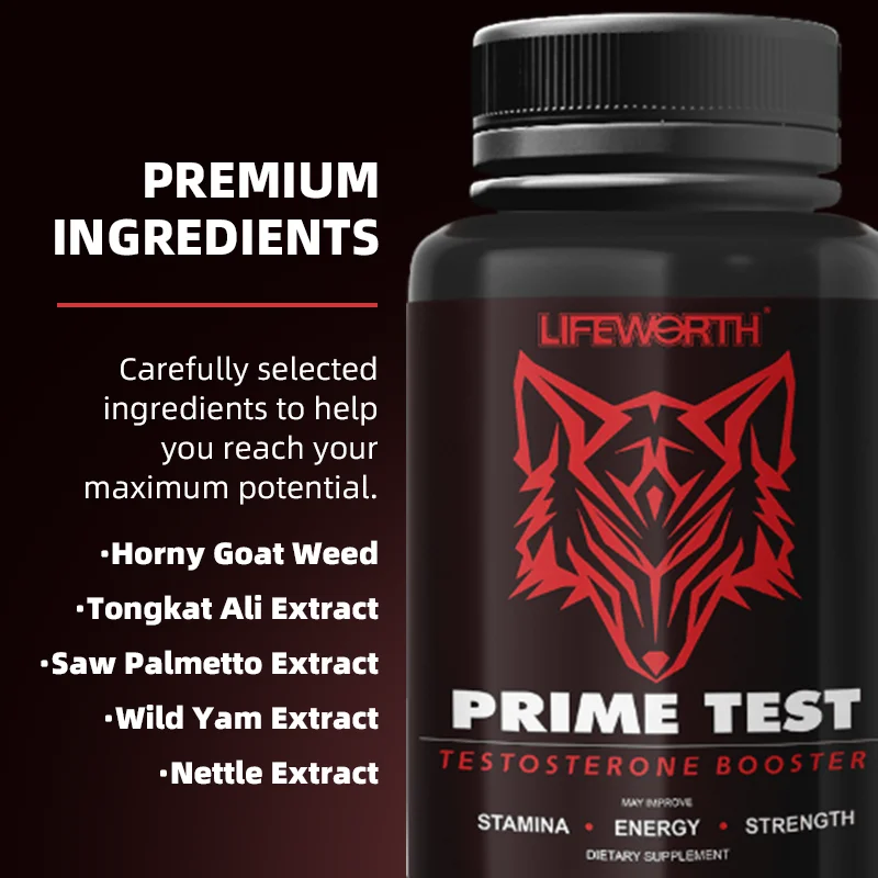 Lifeworth Bodybuilding Supplement Men's Test Booster Natural Stamina