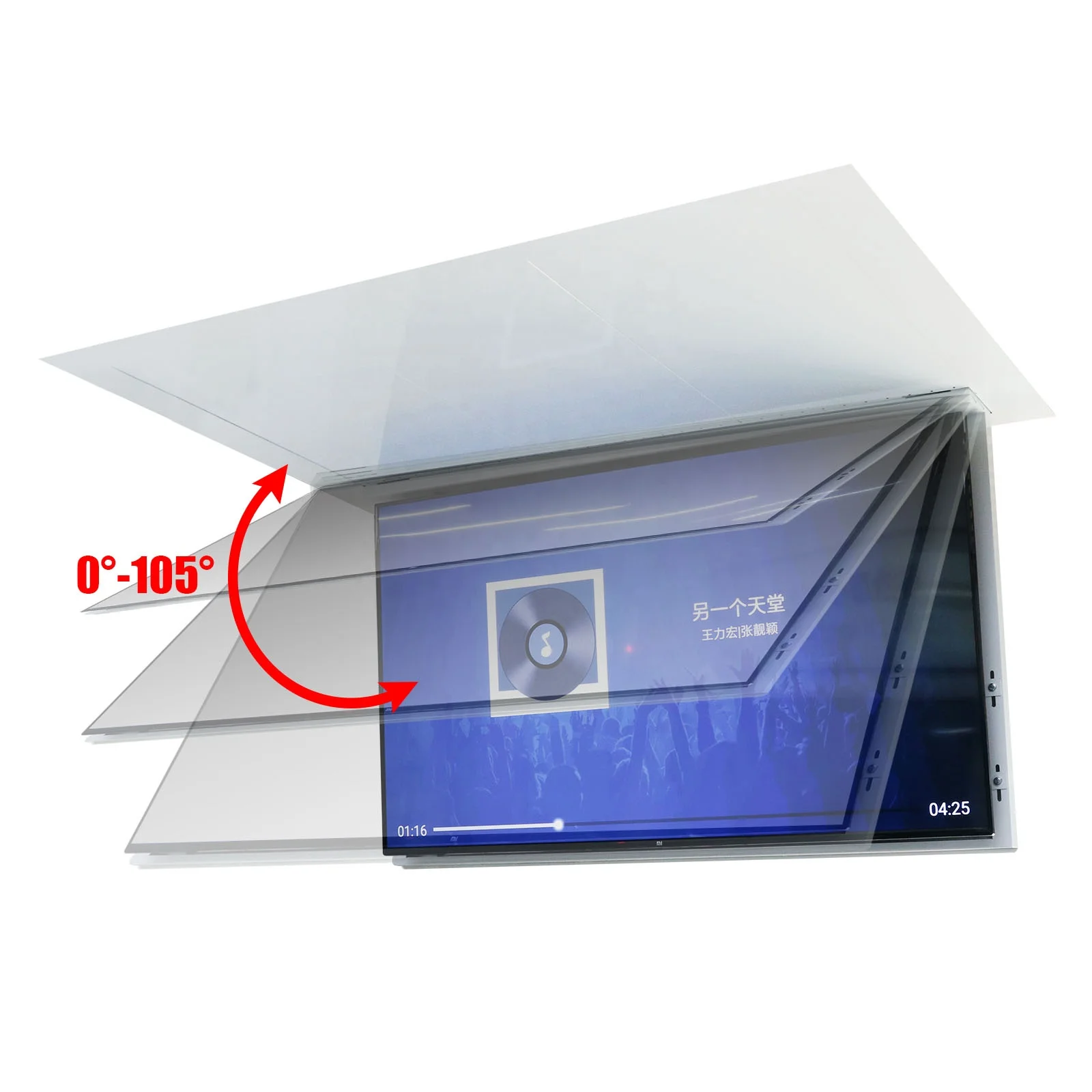 JGST OEM/ODM Retractable Hidden Fold Down Tv Mount Ceiling Drop Down Motorized Tv Lift Stand Mechanism with Remote Control