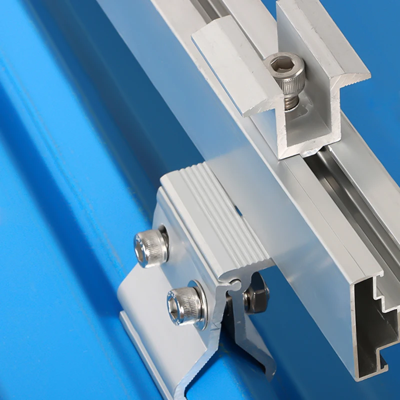 Easy Installation Rails Ground Mounting Kit Aluminum Mounting Rails for Solar Panels Solar Panel Mounting Rails on Metal Roof