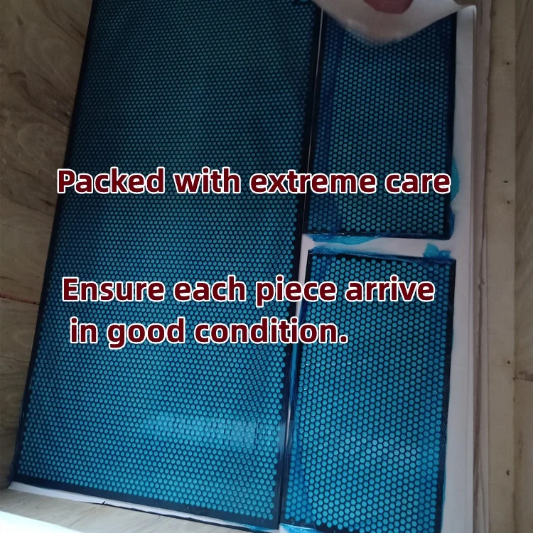 Factory Customized Powder Coating Black Perforated Honeycomb Metal Grill Mesh Sheet