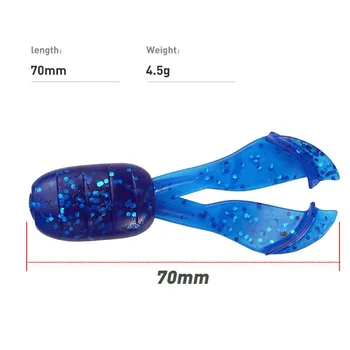 FUN Stainless Steel Bottom Soft Lure Artificial Soft Bait Hooks for Bass Fishing 7cm 4.5g Whisker Man JIG Tail-Dragging Frog – Soft Lure – view 4
