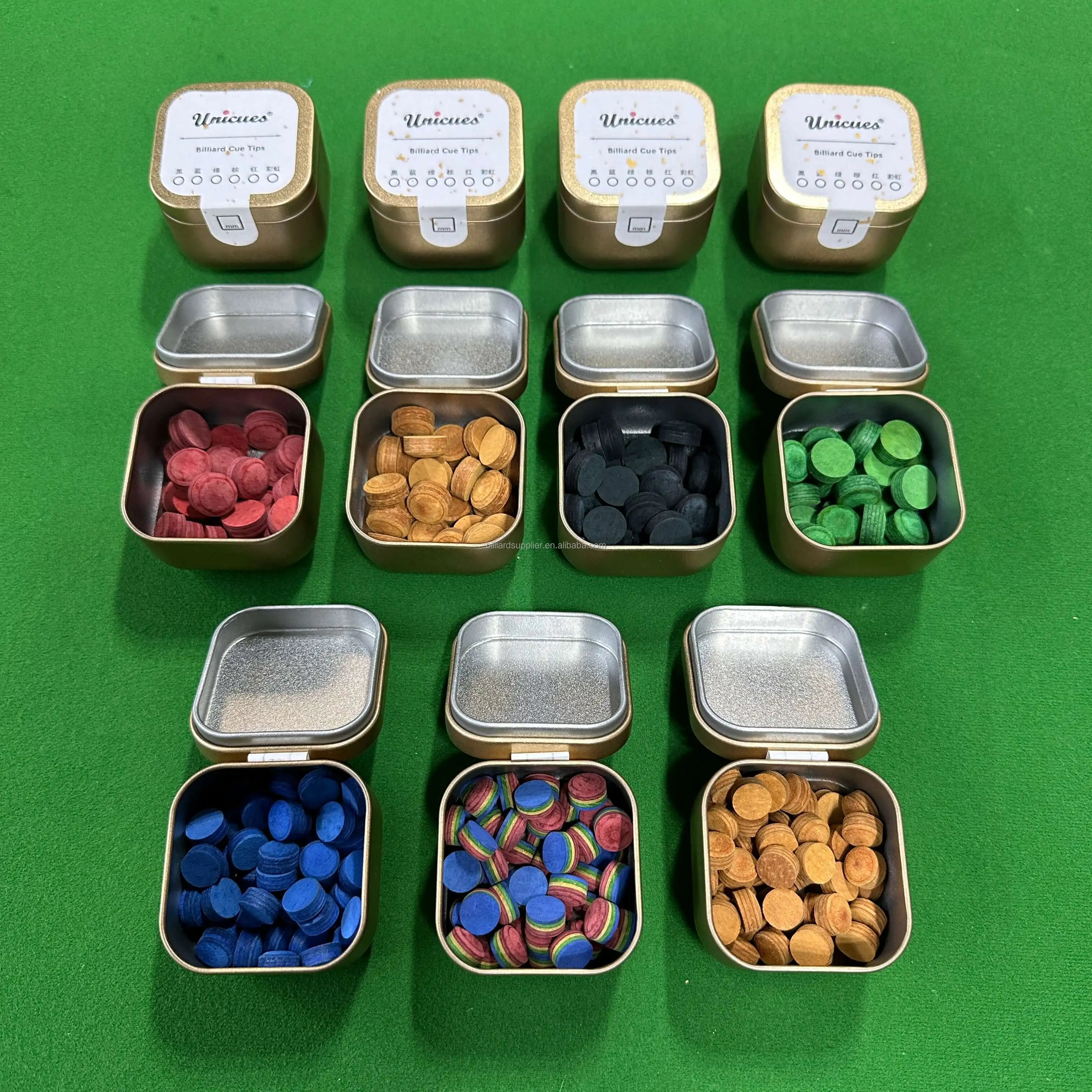High Quality Taiwan Pigskin Multilayer Snooker Cue Tip in SS/S/M/H for Pool Billiard Players