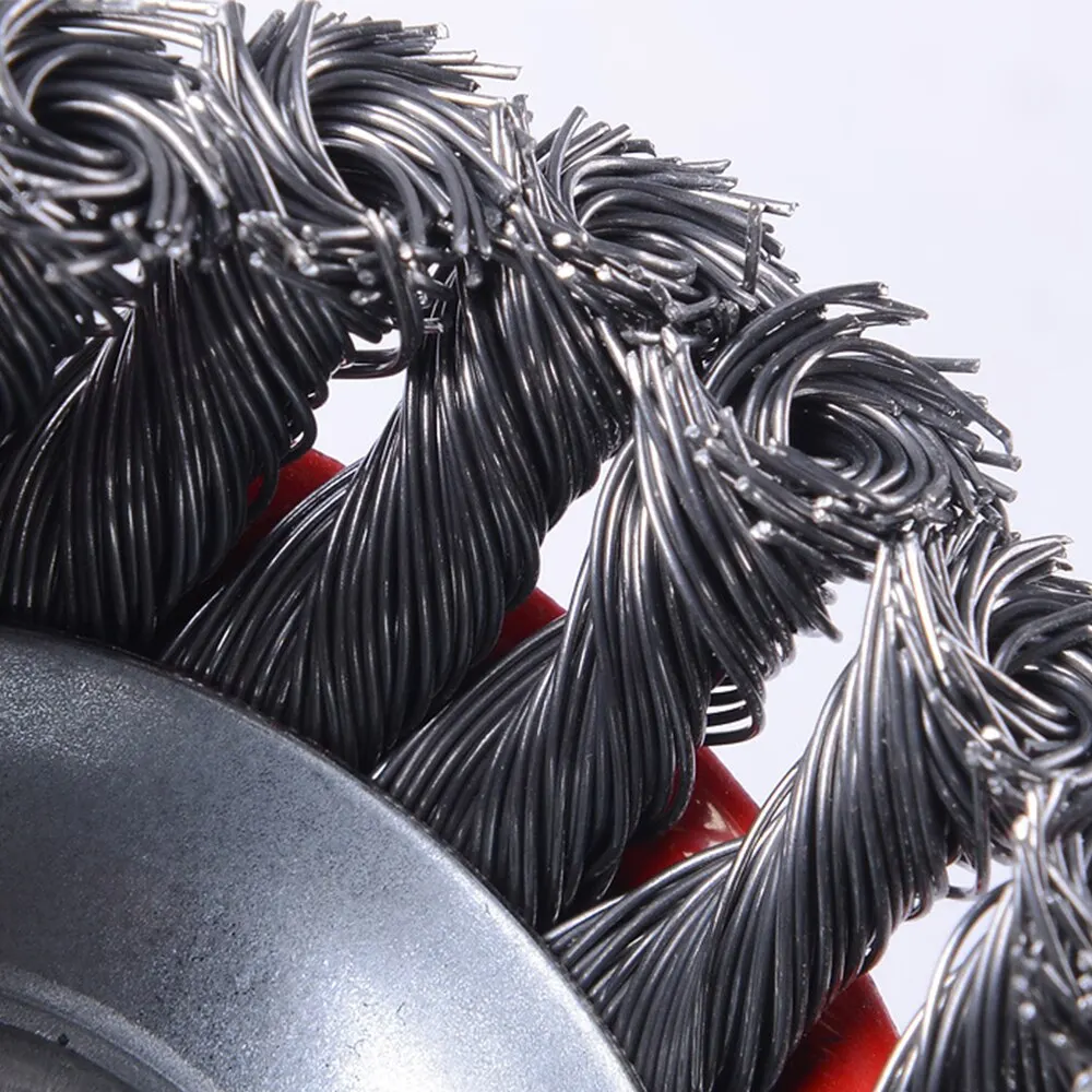 Kit De 8 Brosses M猫tal Torsad茅es 75mm Pour Perceuse - D茅capage, Peinture, Nettoyage