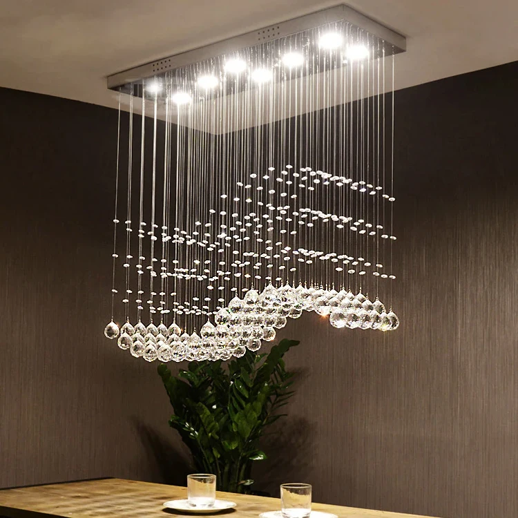 Luxury Crystal Large Hanging Rain Drop Pendant Light Big Customize Make ...