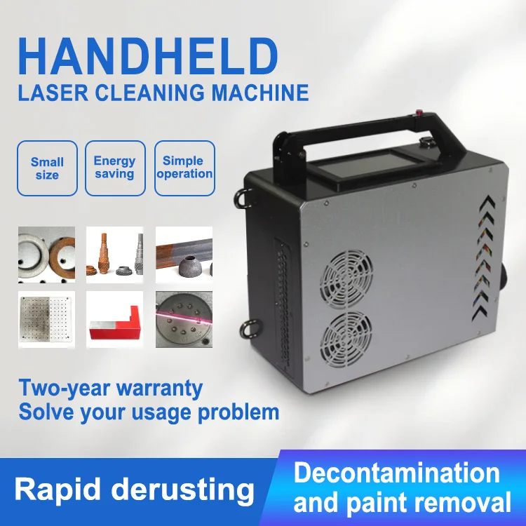 Portable Pulse Laser Cleaner Metal Rust Surface Paint Mini Laser Cleaning 50w Backpack Laser Cleaning Machine