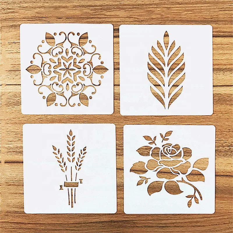 Wheat Stems Stencil - 3.5 Inch Reusable Craft Stencil For Baking & DIY