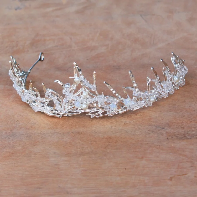 Свадебный головной убор для невесты королевская старинная Золотая ветка свадебные аксессуары ручной работы с кристаллами корона