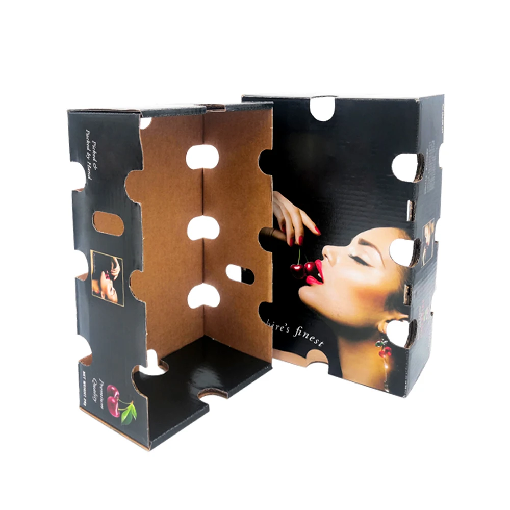 Custom Fruit Vegetable Packaging Cartons Boxes Cherry mango Packing ...
