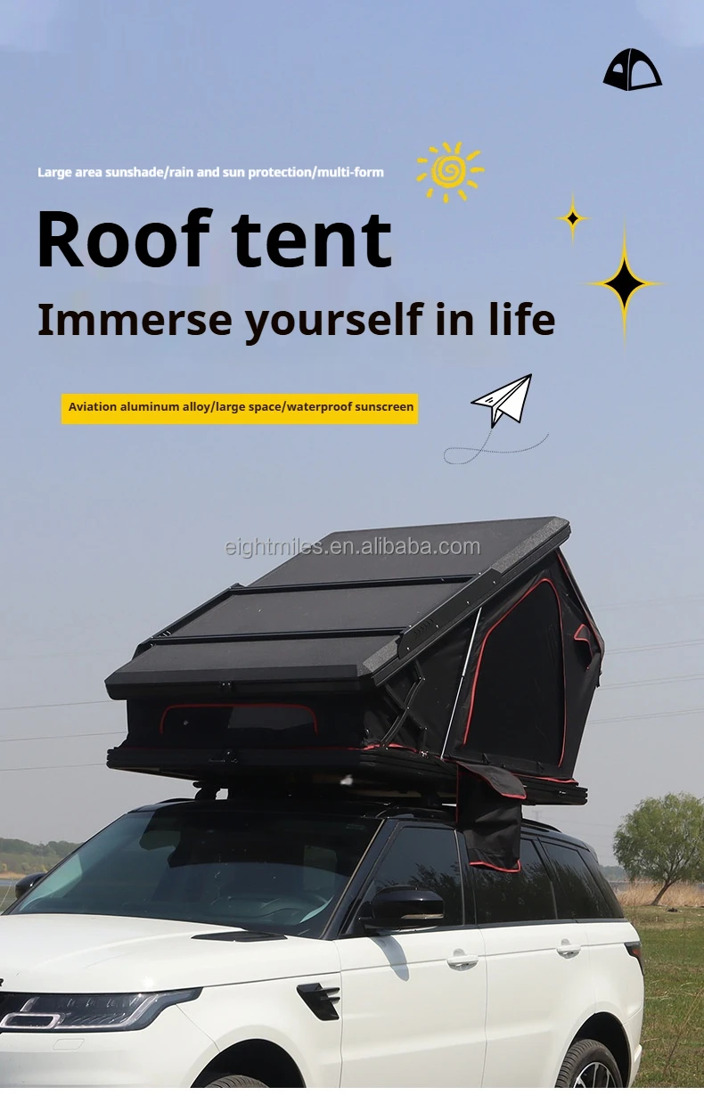 New Outdoor Camping Easy Install SUV Car 4 Person Rooftop Tent Top Roof ...