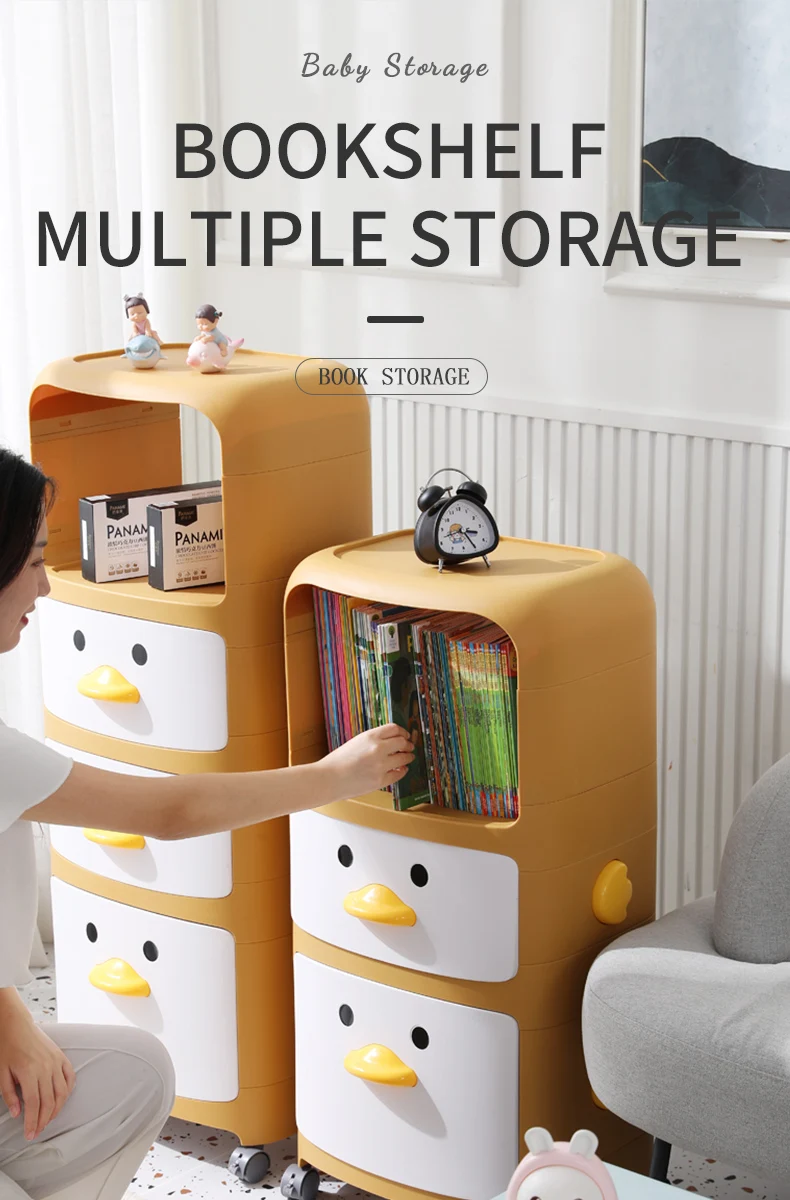 Household Goods Modern Cute Style Baby Clothes Toys Plastic Multifunctional Kids Storage Cabinet