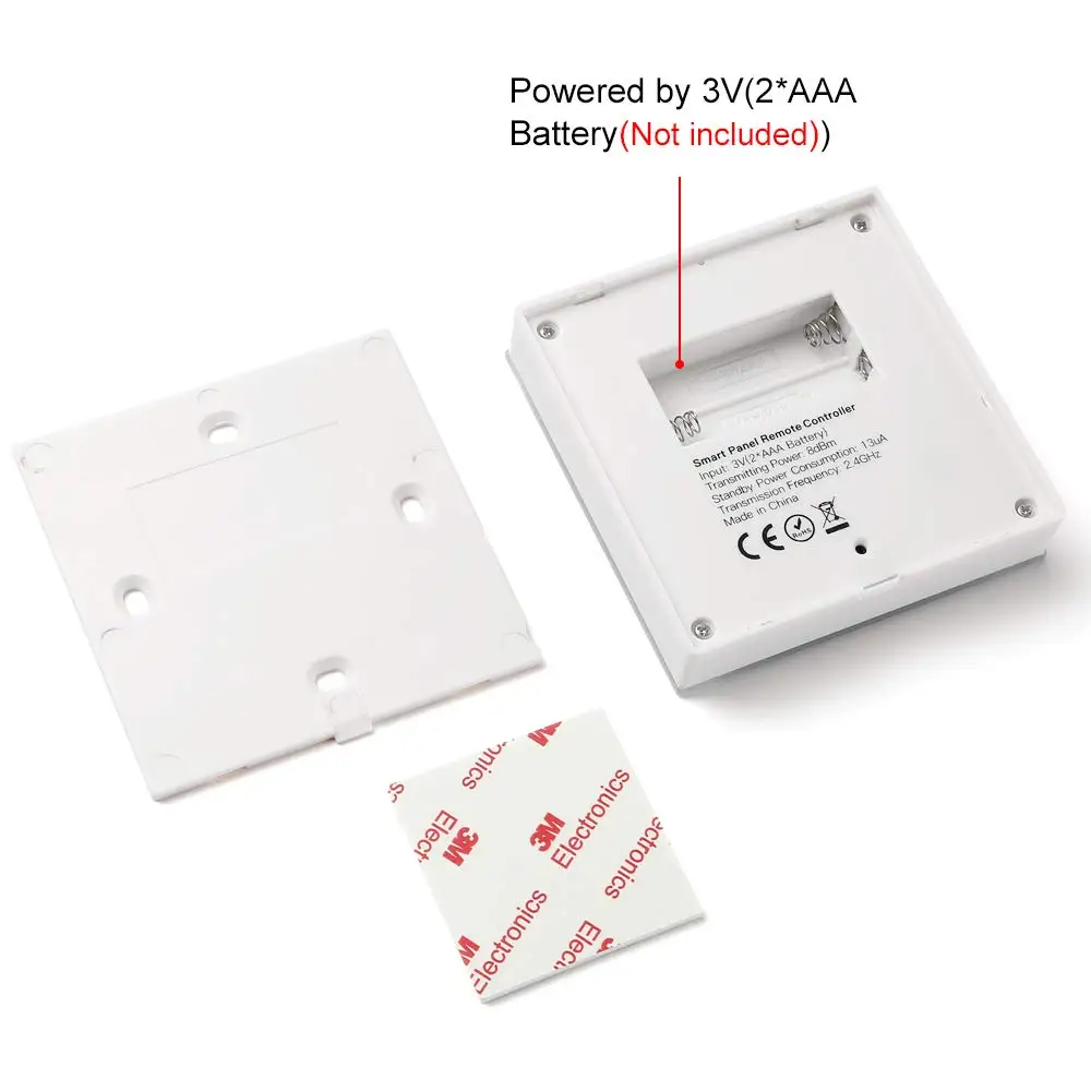 
 Wi-Fi сетки умная сенсорная панель Пульт дистанционного управления беспроводной настенный 2,4 г RF 4 зоны 3V батарея работает сенсорный экран панель  