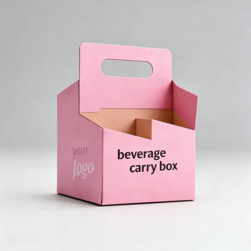 Scatola personalizzata per trasporto di bottiglie di vino, tazze da caffè e orsetti, scatola riciclabile con stampa digitale o offset, confezione da 4 pezzi per supporto di bottiglie di soda e birra