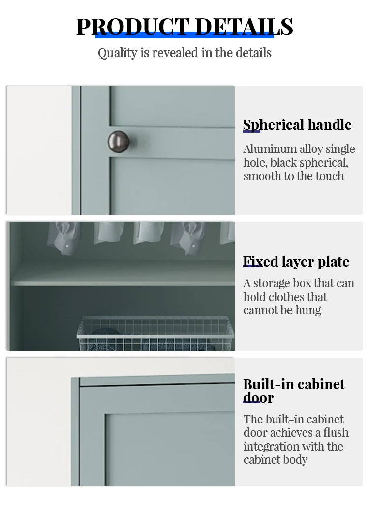 European Style Single Door Metal Wardrobe Armoire Chambre Steel Almirah with Shelves for Clothes manufacture