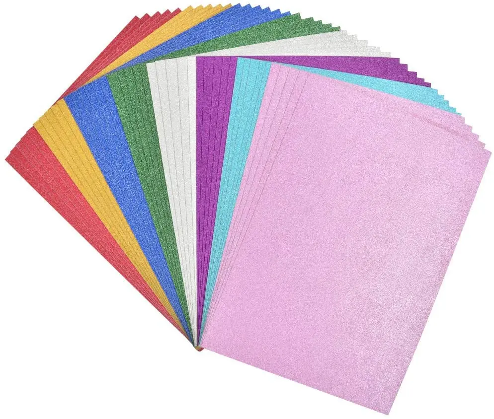 Blush Pink Glitter Card A4 Sheet Or Sample Low Shed Cardstock Art & Craft  250gsm