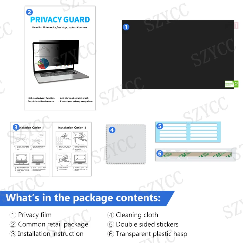 Ноутбук, 13,3 дюймов, съемный фильтр для защиты конфиденциальности, 4 способа, защита от подглядывания, против синего света