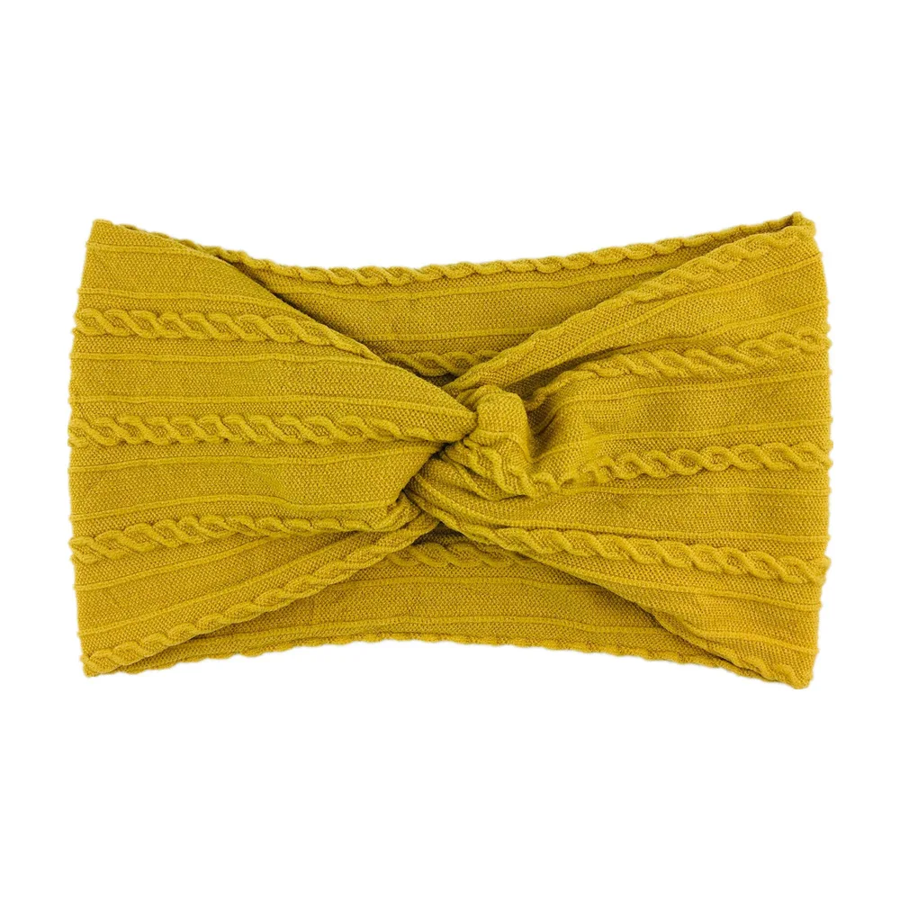 Фабричная одноцветная Всесезонная другая домашняя текстильная чайная уютная детская повязка для волос желтая
