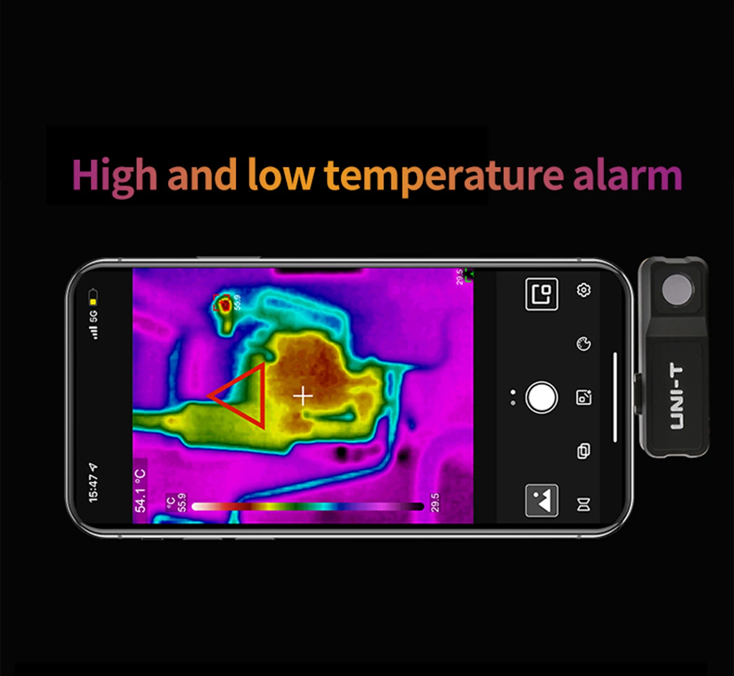 Uti120ms Thermal Imager Phone Thermal Imaging Camera For Ios Pcb Circuit Floor Heat Detection