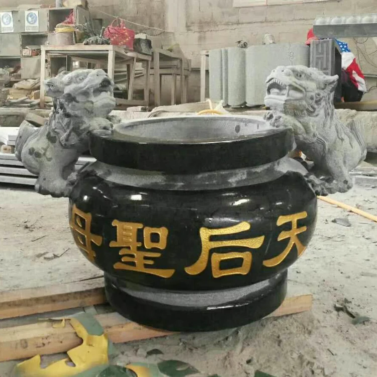 中国仏教寺院卸売 天然花崗岩製 大型龍香炉 香炉と香炉台 KOURO XIANG